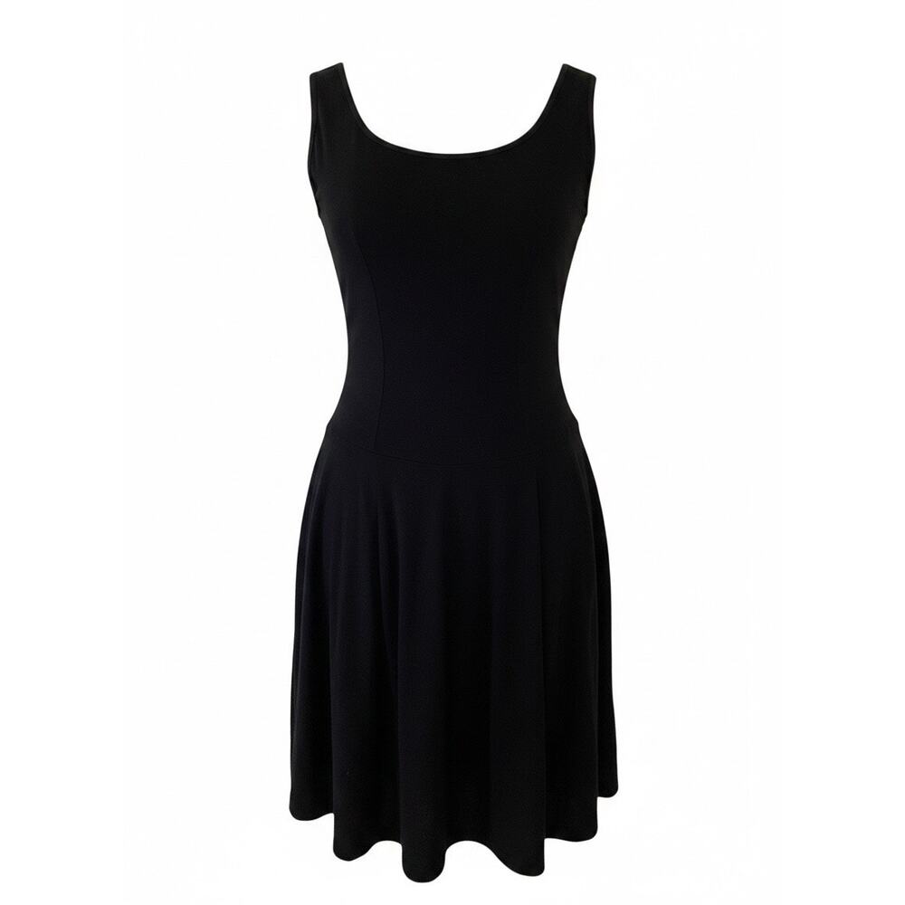 Vintage 80s 90s TOWER sleeveless pleated fit & flare dress size medium